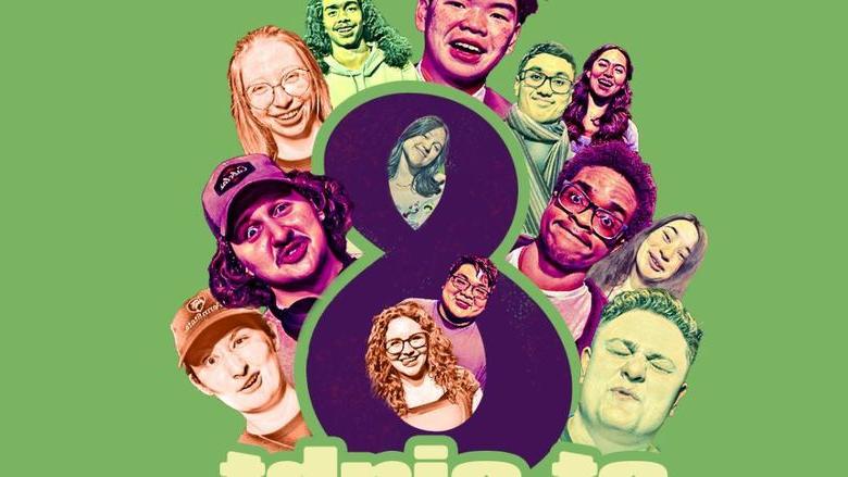 Poster for the theatre production "8 at Eight"